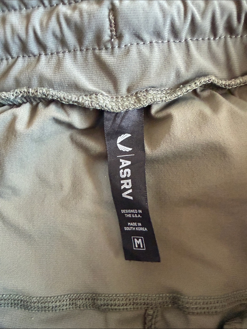 ASRV Olive Green Cargo Joggers with Black Trim - Picture 2 of 6